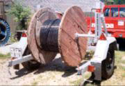 Cable reel carrier trailer